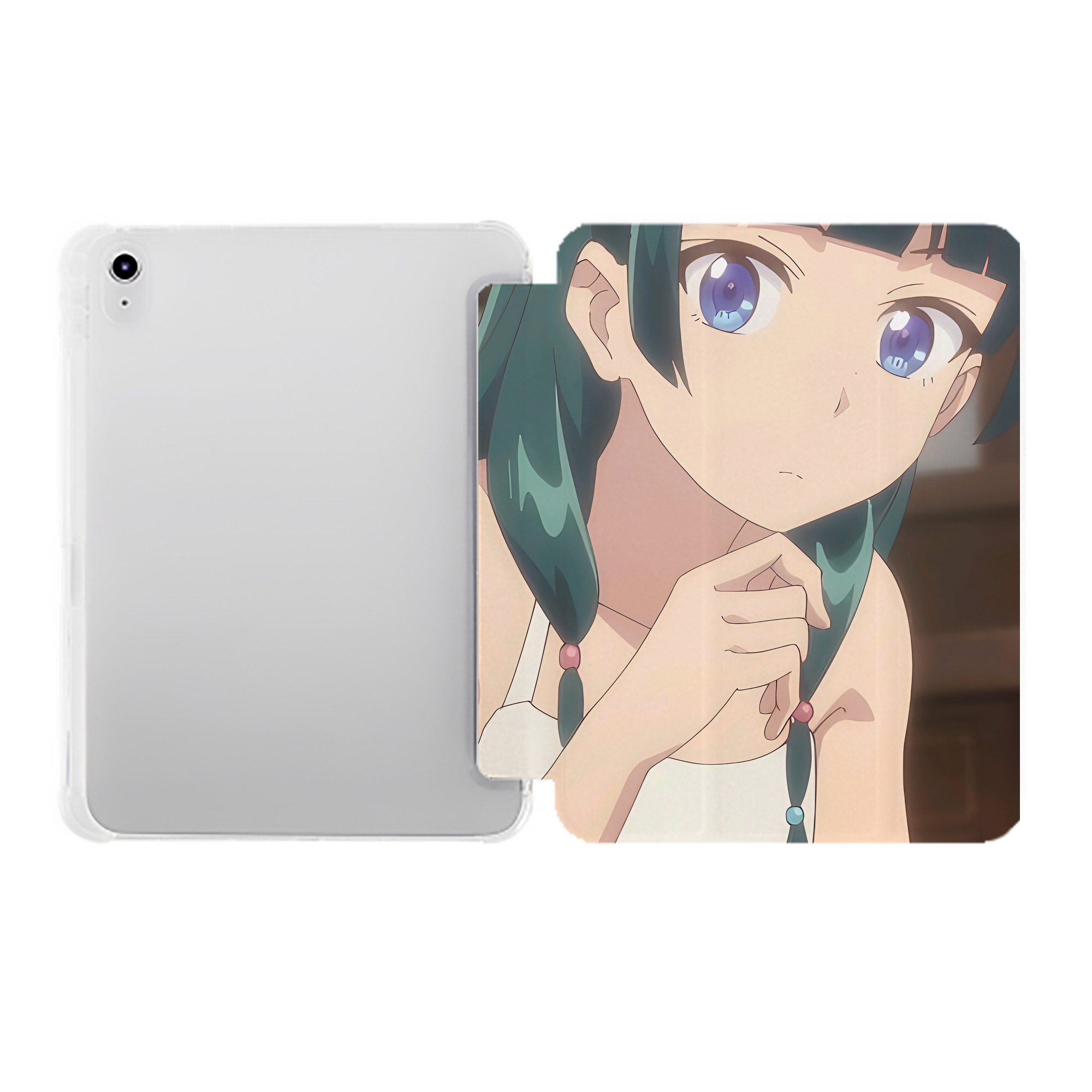 （画像用） 薬屋のひとりごと The Apothecary Diaries IPad ケース ペン収納付き 三つ折りスタンド PUレザー×シリコン 対応機種9.5/10.5/10.9インチ